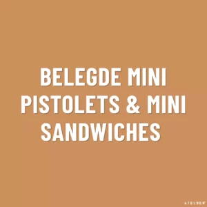 Belegde mini pistolets en mini sandwiches